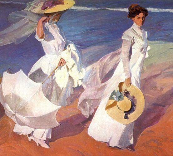 Paseo a orillas del mar (1909)(Promenade on the beach) by Joaquin Sorolla (1863 - 1923)